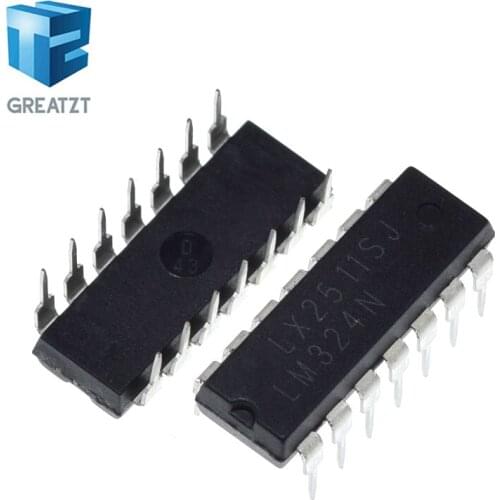 GREATZT 10pcs/LOT LM324N LM324 Low Power Quad Op Amp DIP