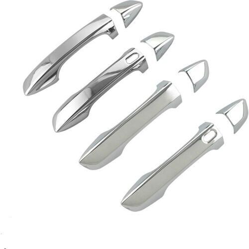 Chrome Door Handle Cover Trim Sticker Overlays For Volkswagen New VW Tiguan MK2 2017- 2020 Car Styling Accessories