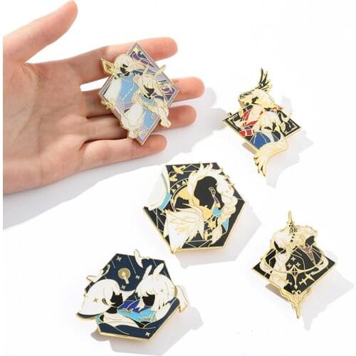 Game Sky Children Of Light Enamel Brooch Guangyu Mushroom White Bird Metal Lapel Pins Souvenir Cosplay Party Jewelty Gift Badges