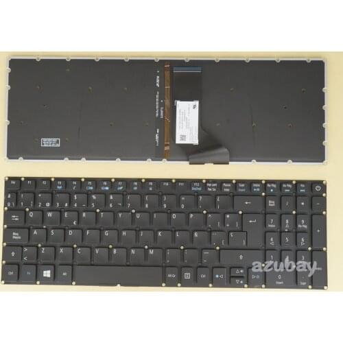 Spanish Keyboard for Acer Aspire VN7-572TG VN7-592G VN7-792G A715-71G A717-71G K50-10 K50-20 K50-30 P459-G2-M P459-G2-MG Backlit