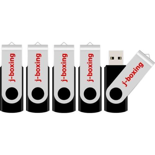 J-boxing 64GB USB Flash Drive Metal Swivel Pendrive 5PCS Flash Memory Stick Thumb Drive Multicolor for Gift PC Mac Tablet Laptop