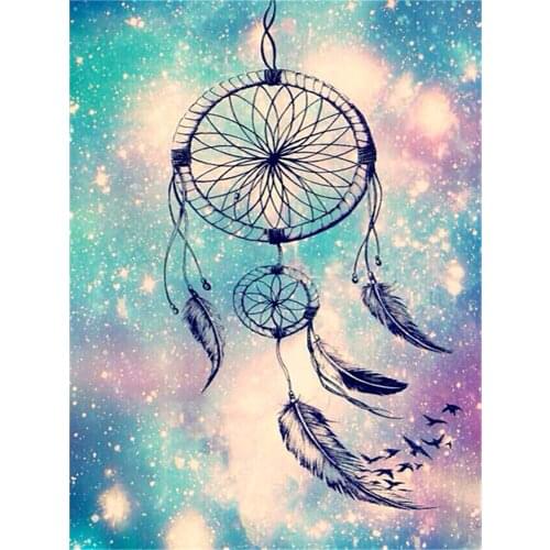 Landscape Dreamcatcher Printed Fabric 11CT Cross Stitch Kit DIY Embroidery DMC Threads Painting Handmade Needlework Sales