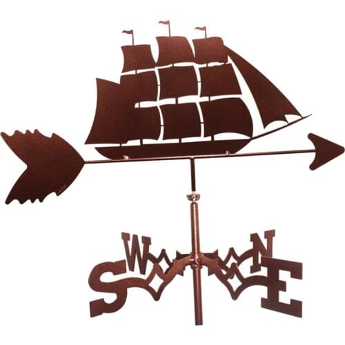 Sailboat Stainless Steel Weather Vane, Farm Retro Durable Scene Garden Weather