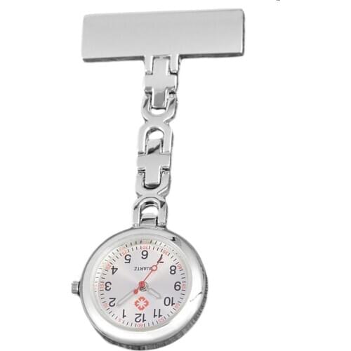 Fashion Round Dial Clip On Brooch Pendant Hanging Quartz Fob Nurse Pocket Watch