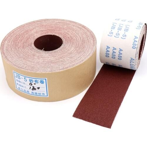 80-600 Grit JB-5 Abrasive Belt Emery Cloth Roll Polishing Sandpaper For Grinding Tools Furniture Metal Polishing Width 90mm