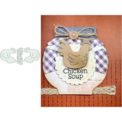 2021 New Arrival Chickens Shape Metal Cutting Dies Template Stencil for Scrapbooking Craft Die Cut Mould Decoration Model Mold