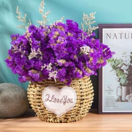 Handmade straw woven flower basket vine storage flower basket flower bottle bamboo flower pot hand jacquard basket home decor