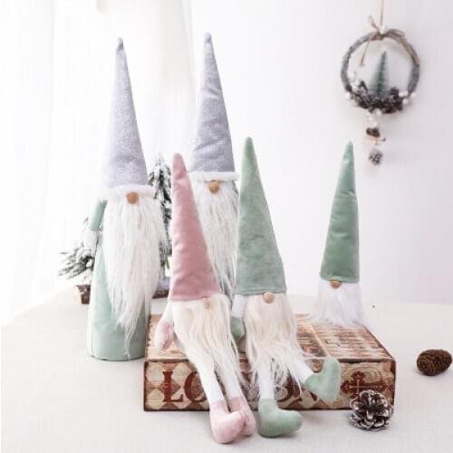 Scavenger Cloth Snowman Christmas Doll Ornaments Window Snowman House Figurine table Decoration Children Home Cartoon