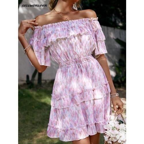 Летние платья с воланами SELLWORLDER China At AliExpress