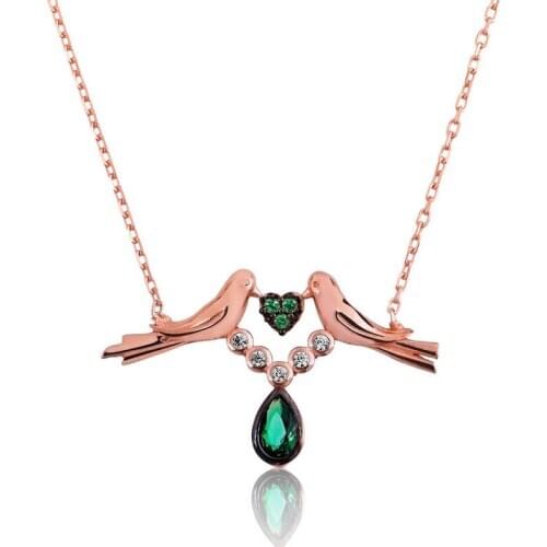 Silverlina Silver Love Bird Lady Necklace