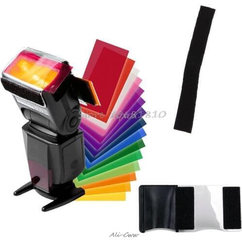 SIV 12 Colors Gel Filter Flash Diffuser Soft Box Studio Lighting Filter for Camera