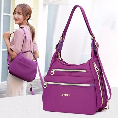 Nylon Shoulder Bag Women Waterproof Crossbody Bag Large Capacity Messenger Bag Multifunction Travel Female Handbag Lady Purse