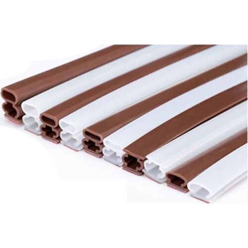 Main Entrance Door Seals Adhesive Silicone Sealing Strip Gasket White Gray Brown odd