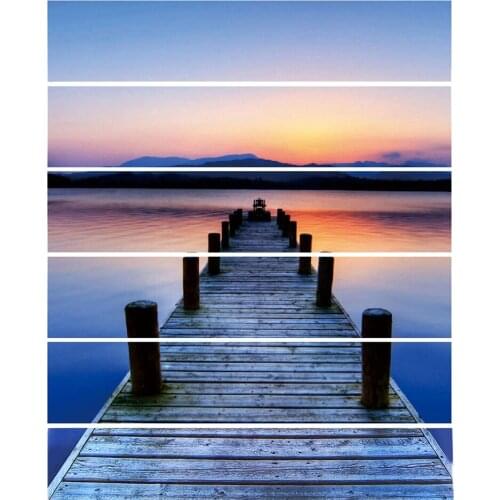 Water Bridges 3D Decorative Stair Sticker Self-Adhesive Wall Sticker Decoration Step Stickers For Water Trestle Stairs Stickers