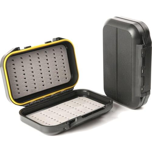 Waterproof Fly Fishing Box Black Tackle Lure Bait Fish hook Box ABS Plastic Fishing Accessory Tool Storage Box For fishing goods