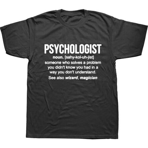 Funny Psychology Psychologist Noun T-Shirt Mens Short Sleeves Oversized Streetwear Hip Hop Print T Shirts