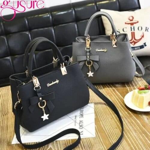 Gusure Elegant Shoulder Crossbody Bag For Women Luxury Bow Designer Handbags and Purses Ladies PU Leather Travel Messenger Totes
