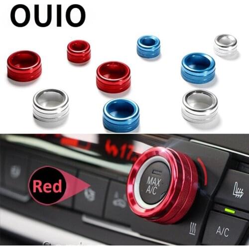 1SET Car Air Conditioning Decorative Circle Knobs Covers Sticker Interior For BMW E84 X1 M Accessories 2011 2012 2013 2014 2015