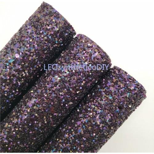 1PC 21X29CM Purple Glitter Fabirc, Chunky Glitter Leather, Glitter Leather Sheets For Making Bows LEOsyntheticoDIY R218A