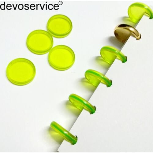 100Pcs/Lot Colorful Disc Round Buckle Mushroom Hole 20mm Binding Disc Loose Notebook Binding Sheet Stationery Office Supplies