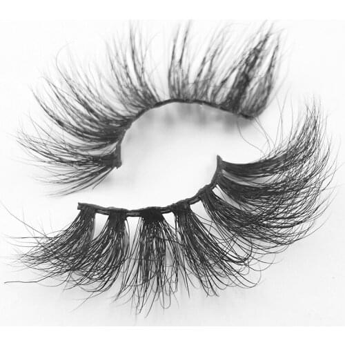 25mm 5D Long Fluffy Mink Lashes Natural Strip Fake 3D Real Mink Lashes 6D Eyelashes Extension