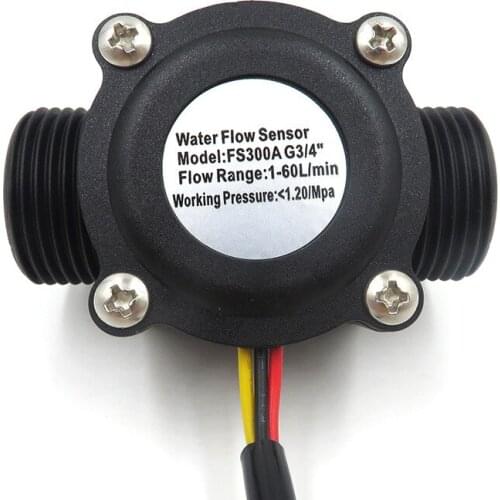 3/4" Water Flow Sensor Flowmeter Hall Flow Sensor Water Control Liquid Sensor Switch