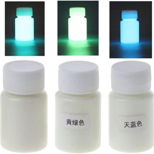 3 Colors Super Bright Luminous Epoxy Resin Pigment Glow in The Dark Liquid Colorant Body Art UV Body Paint Set Each 15g