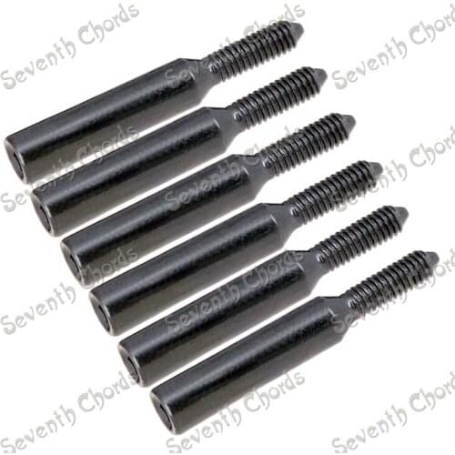 6 Pcs Black Electric Guitar Tremolo Bridge Lock String Hexagon Screw Clamp String Hex screw Bolt Thread diameter 4mm