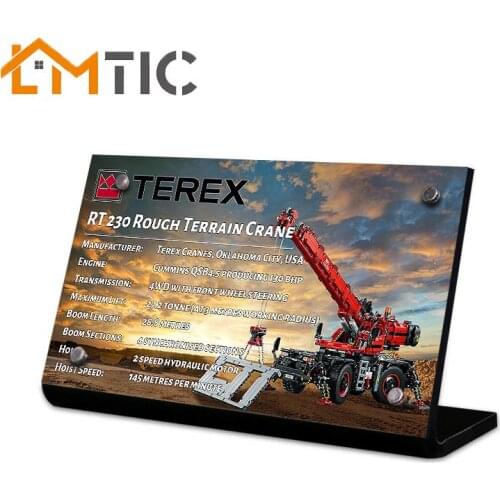 Acrylic display stand brand used for model 42082 rough terrain crane 2-in-1 mobile pile driver heavy truck building block toy