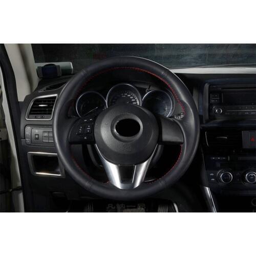 Car Accessories Sewing leather hand steering wheel cover For Mazda 6 M6 ATENZA GT 2013 2014 2015