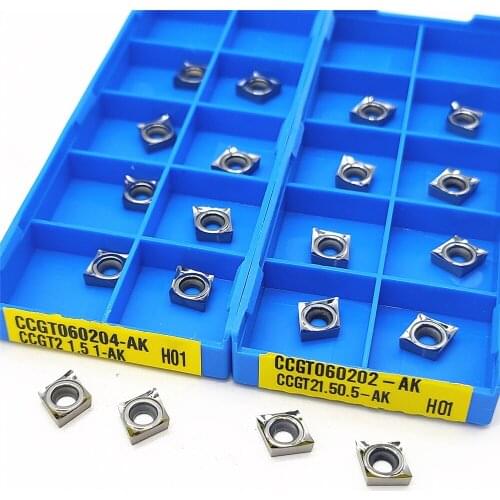 CCGT060202 AK H01 CCGT060204 AK H01 CCGT060208 AK H01 Aluminum Turning Tool Carbide Insert Milling Insert CNC Lathe Tools
