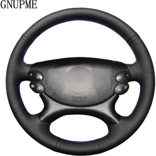 Black Artificial Leather Steering Wheel Cover for Mercedes Benz E-Class W211 E230 E280 E350 CLS-Class CLS350 CLS500