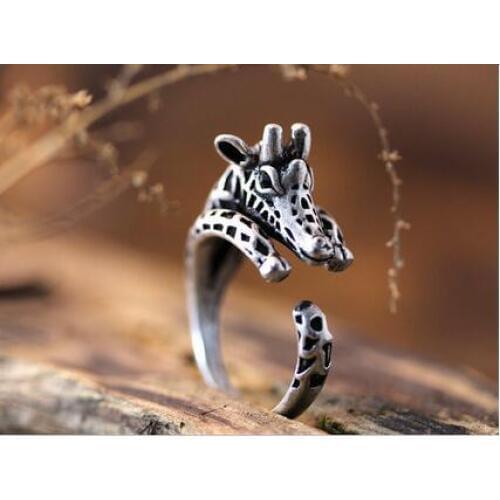 Drop shipping-3D Retro giraffe Ring