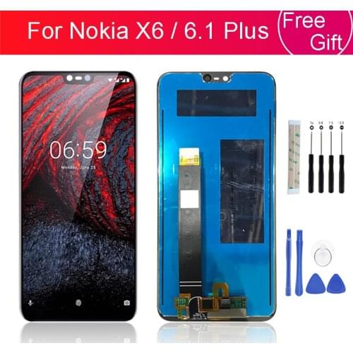 Screen For Nokia X6 6.1 Plus LCD Display Touch Screen Digitizer Assembly Replacement For Nokia X6 LCD 5.8" Free Tools