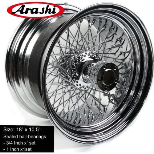 Arashi 18"x10.5"Chrome Rear Wheel Rim For Harley Davidson FLSTC FAT BOY Motorcycle Modification Wheel Rims