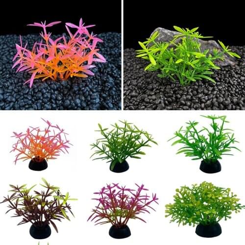 Aquarium Decoration Fish Tank Landscaping Fake Water Grass Simulation Aquatic Grass Plants Underwater Artificial Ornament
