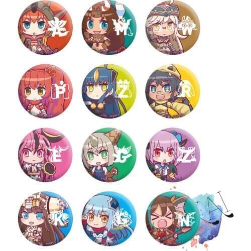 Kaiju Girls Anime MIYASHITA AKI SHIROGANE REIKA OKADA TOMOMI CLALA THORN Metal Badge Brooch Pins
