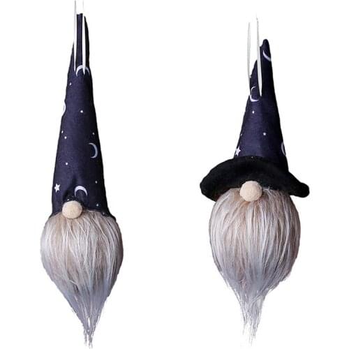 Happy Halloween Dwarf Faceless Doll Glowing Ghost Festival Party Dwarf Figures With Light Hanging Pendant Party Decorations Toy