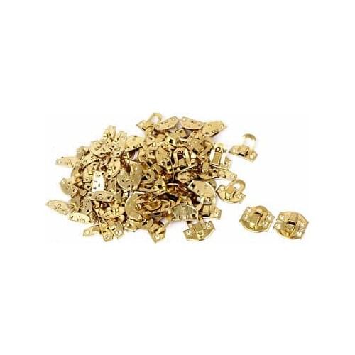 Suitcase Case Chest Box Decorative Lock Hasp Metal Toggle Latch Gold Tone 50pcs