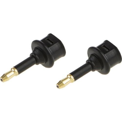 LBSC253 Toslink Female to Toslink Mini Male Adapter, Black 2-Pack