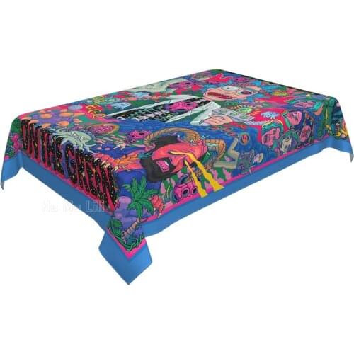 Summer Tablecloth Oil Proof Wrinkle Resistant Oblong Table Cover For Dining Table Buffet Parties And Camping