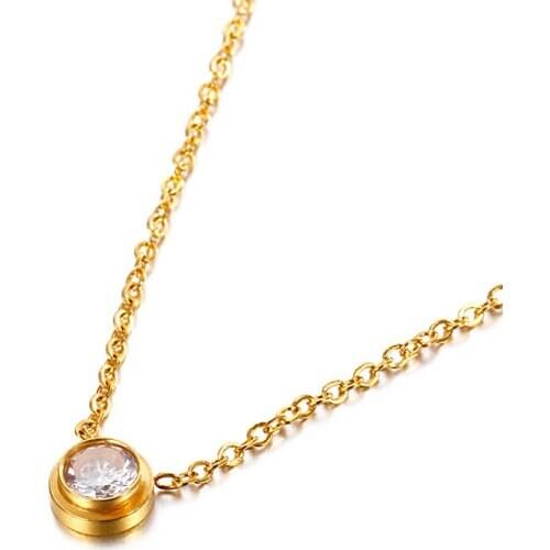 Japanese and Korean simple titanium steel jewelry fashion temperament all-match single pendant female