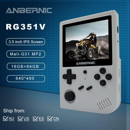 ANBERNIC RG351V RG351P RG351M Handheld Retro Game Video Game Player 3.5 INCH IPS Screen Built-in WiFi Online Sparring Kids Gift