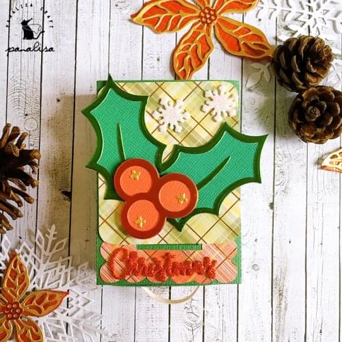 Panalisacraft Christmas holy leaves Metal Cutting Dies Stencils for DIY Scrapbooking album Decorative Embossing DIY Paper Cards