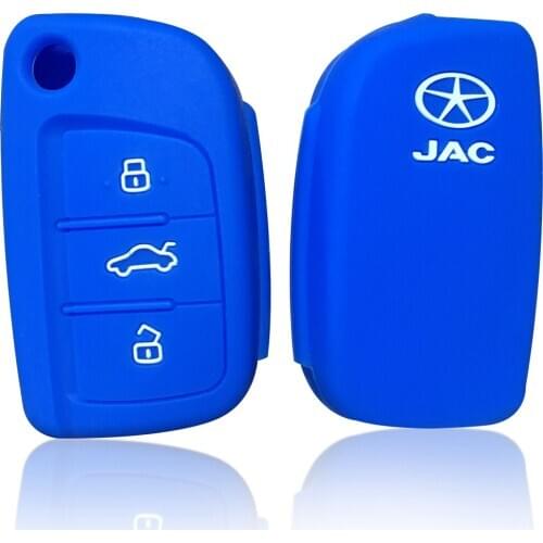 Silicone Accessories Key Holder Cover For JAC Refine S2 S5 2015 Car Key Cover Case Holder Bag Key Chain Fob Protector Set Case