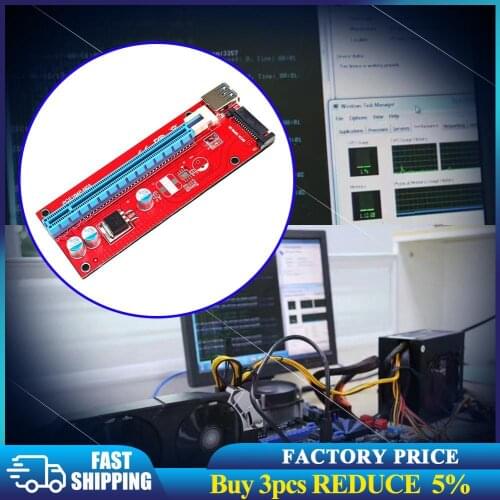 USB 3.0 164P PCI-E Express 1x to 16x Extender Riser Card 6Pin SATA Mining For Bitcoin Litecoin For BTC Mining