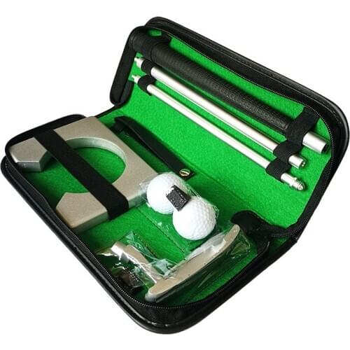 All in 1 Golf Putter Putting Trainer Portable Indoor Outdoor Golf Putting Practicing Kit Set Training Aids Tool Equipment D0893