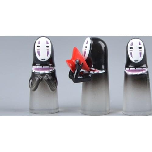 Koteta Japanese Anime Studio Ghibli Cartoon No Face Man Model Mini Resin Figurine Kids Christmas Toys Birthday Gift Home Decor