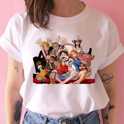 Women T Shirt Harajuku Anime 80s Cartoon Kawaii T-shirt Ulzzang Summer Short Sleeve Woman Shirt Tops New Korean Clothes Tee