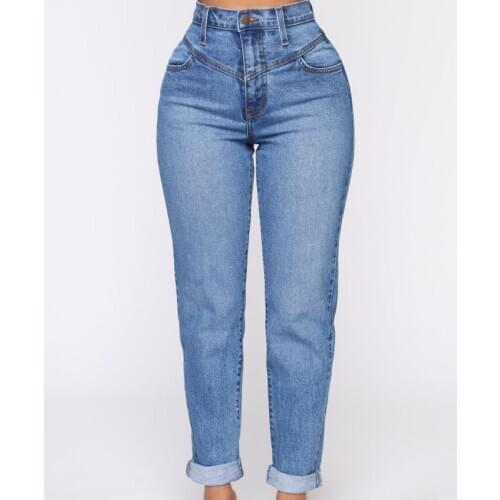 Women Jeans Autumn 2020 High Waist Women Skinny Jeans Woman Blue Denim Pencil Pants Stretch Women Jeans Pants